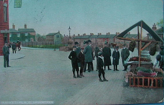 Braintree, Market Place and Nags Head - in 1908
