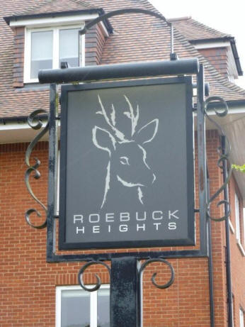 The development is called ‘Roebuck Heights’ and the original pubsign post remains in use. - in May 2010