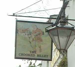 Crooked Billet, High Street, Leigh inn sign 2001