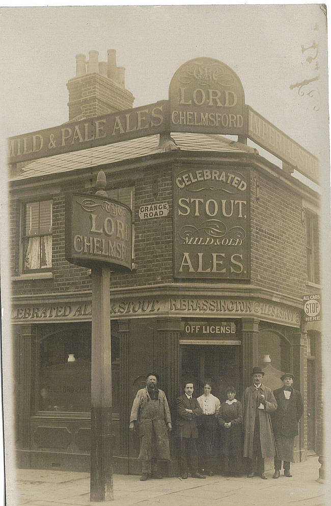 The Lord Chelmsford, Grange Road, Plaistow - in the early 1900s - Licensee R Brassington