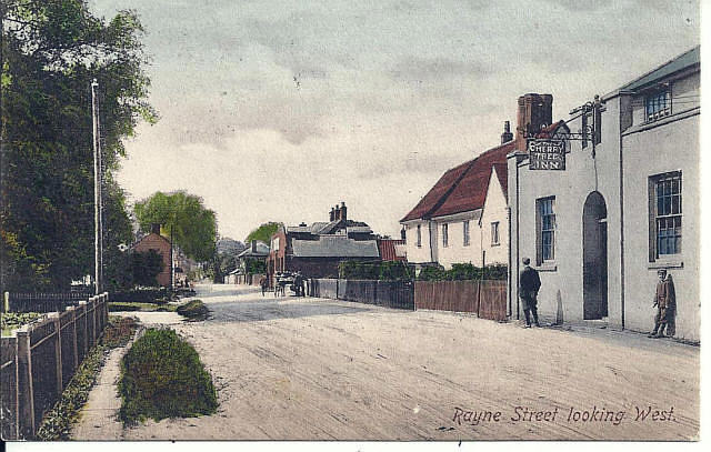 The Cherry Tree, Rayne Street, Rayne - looking west, circa 1905