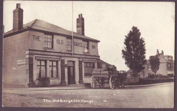 The Old Barge Inn, Vange - circa 1898 to 1914 - proprietor G Hastler on sign