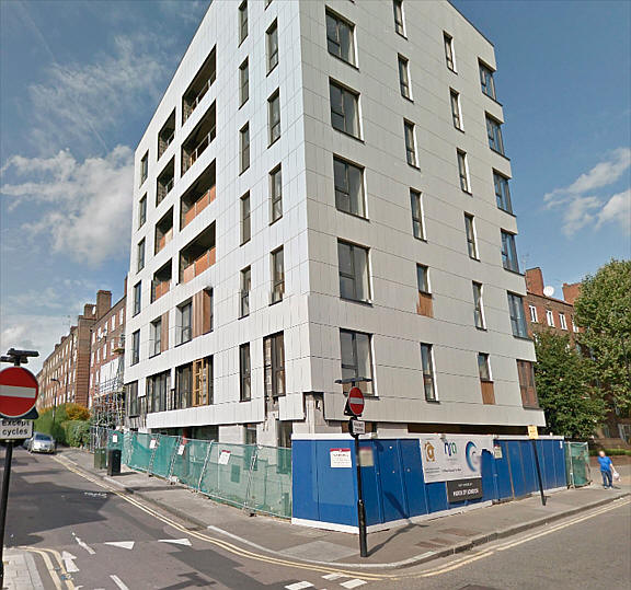 The original site of the Rising Sun, 226 Morning Lane, Hackney E9 - now flats
