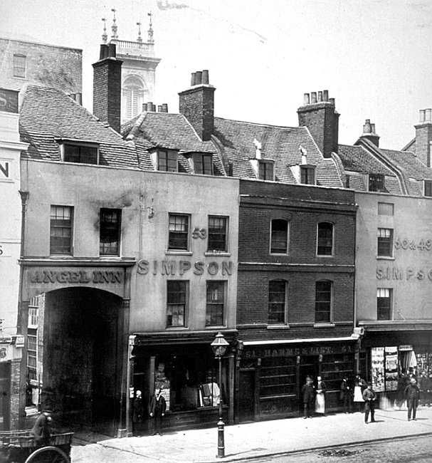 Angel Inn, Farringdon street, Holborn - circa 1860s