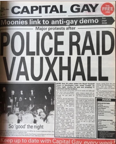 Police Raid Vauxhall -  January 1987