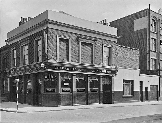 The Aberdeen, 112 Bridport Place, Hoxton N1 at the corner of Penn street - in 1950