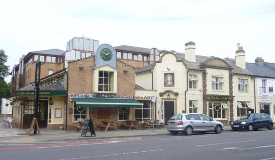 Sir Isaac Newton, 96 & 98 Castle Street, Cambridge - in July 2010