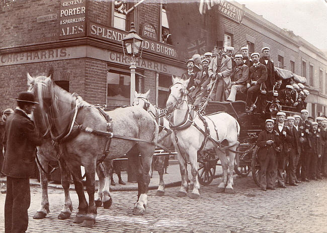 Sir Robert Peel, 69 Victoria Dock Road - Licensee Chris Harris in circa 1900
