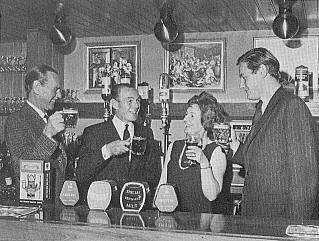 At the opening of the Drinker Moth in 1970