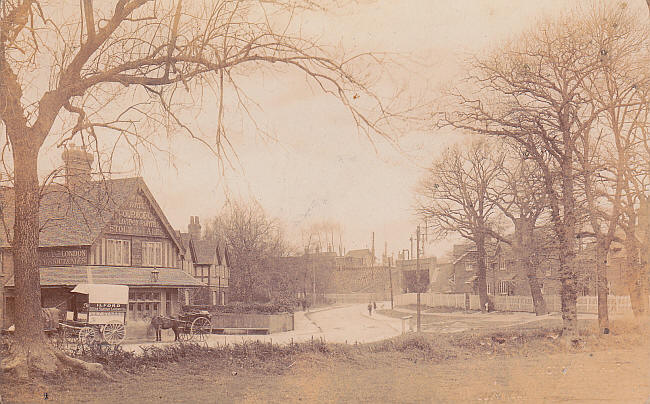 Hutton Junction Hotel, with Hutton Junction and Shenfield in distance - circa 1909