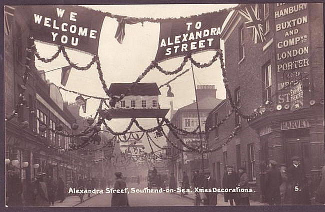 Alexandra House, 27 High Street, Southend  - in the 1920s (Licensee Harvey)