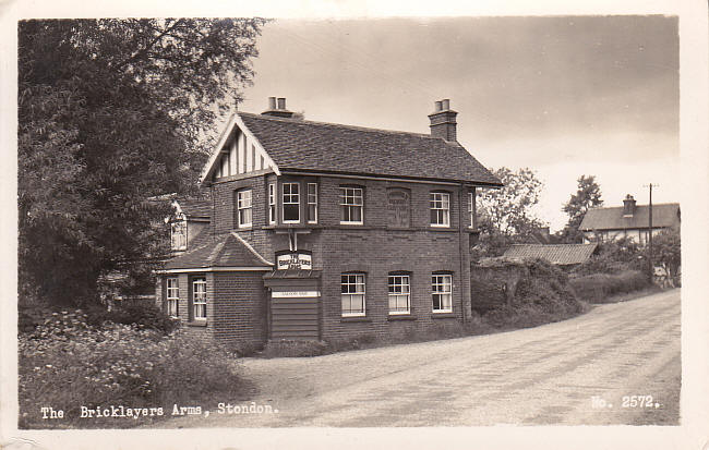 Bricklayers Arms, Stondon Massey - postmarked 1954