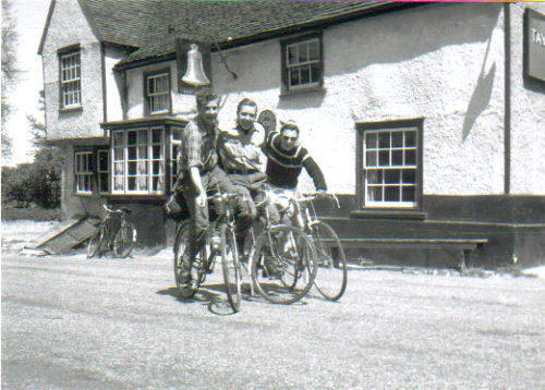 The Bell, Willingale, in 1955 - David is on the left