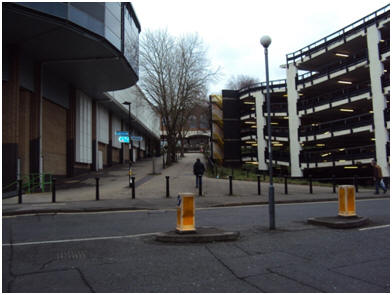 The same site in 2013, a car park