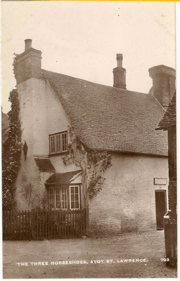 Three Horseshoes, Ayot St Lawrence - 1912 Postcard