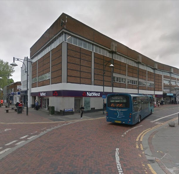 The Nat West replacing the Rose & Crown, High Street, Watford in 2017