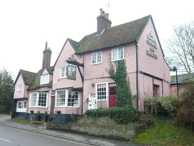 George & Dragon, High Street, Watton-at-Stone - in February 2009