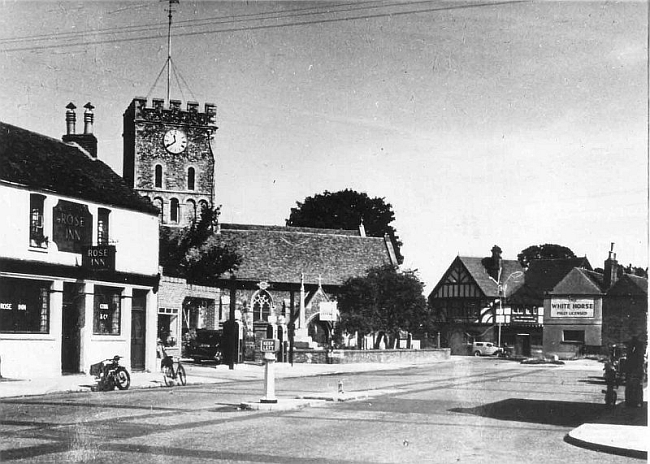 White Horse, High Street, St Lawrence in distance