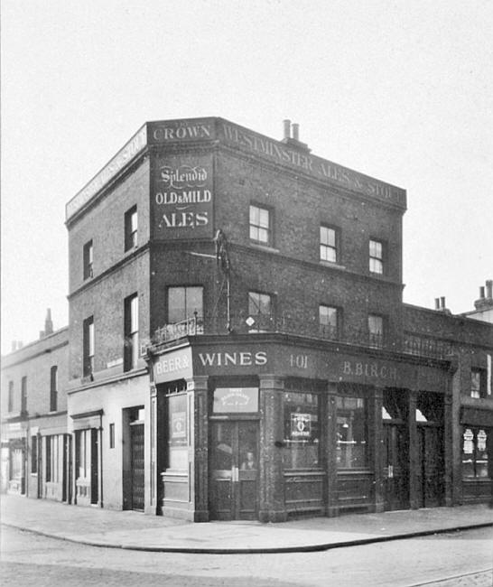 Crown, 401 Battersea Park road and Culver road, Battersea - circa 1935 with landlord Benjamin Birch