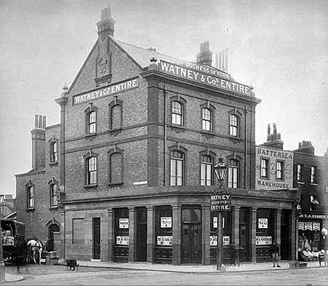 Duchess of York, Battersea Park road & Savona street, Battersea - circa 1880, a newly rebuilt public house