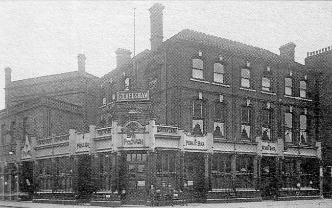 Plough, 89 St Johns Hill at the corner of Strath Terrace, SW11- circa 1920 and shows the Victorian building, with landlord GT Belshaw.