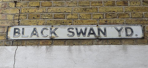 The Black Swan is now demolished, but is remembered in a street name - in September 2016