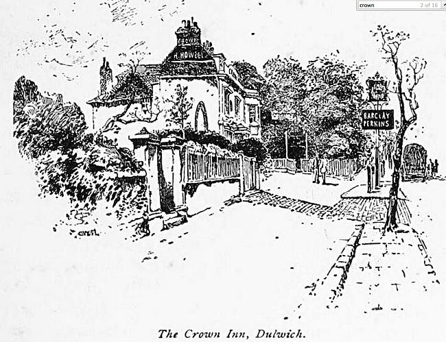 The Crown Inn, Dulwich - Licensee H Howell