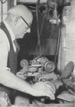 Mr Dellow in his workshop - 1961