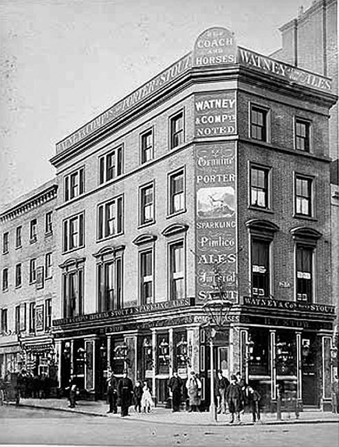 Coach & Horses, 95 Lower Sloane Street and Pimlico road, Chelsea - circa 1880
