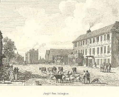 Angel Inn, Islington - circa 1819