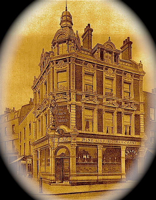 Coach and Horses, St John St, EC1, with Walter Binckes name over the entrance door. 