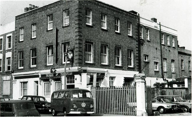 Atlas Hotel, 16 Seagrave Road, Fulham - in 1974
