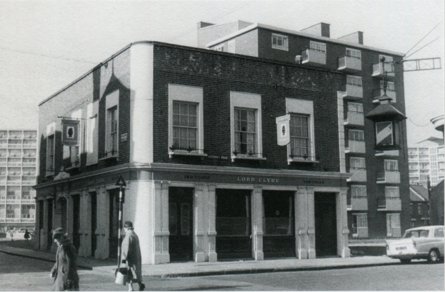 Lord Clyde, 124 Estcourt road, at the corner of Rylston Road, Fulham SW6  - in 1957