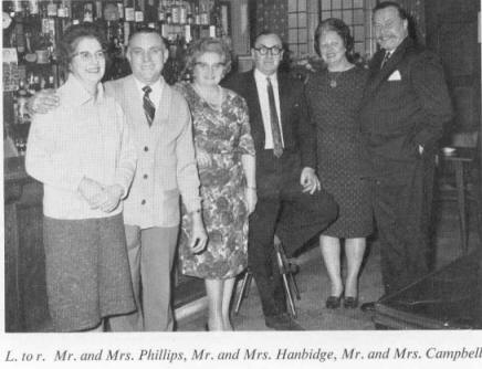 Mr & Mrs Phillips, Mr & Mrs Hanbidge, Mr & Mrs Campbell (Left to Right) - in 1963