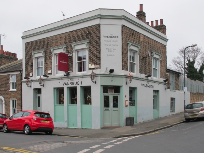 The Vanbrugh, 91 Columb Street, SE10 in 2017. 