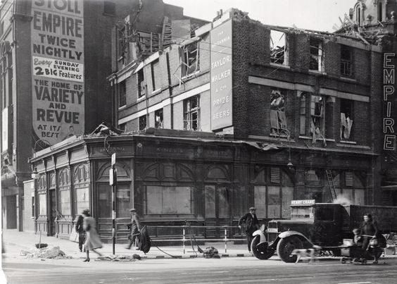 Britannia, 279 Mare Street, Hackney - bomb damaged circa 1940