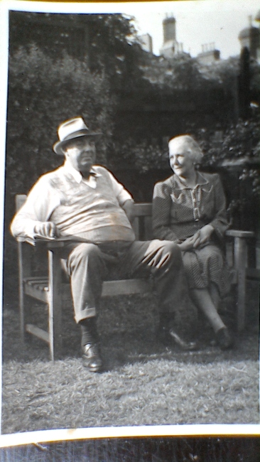 Mary Ann Rebecca Budge and her husband at the Peacock