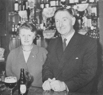 Mr & Mrs C Aris at the White Lion, Wick Road in 1961