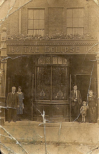 Eclipse, 164 Barnsbury Road, Islington - circa 1924 (Landlord Edward 'Ted' Burrill leaning in the doorway)