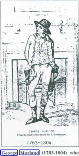 George Morland 1763-1804 sketch by T Rowlandson