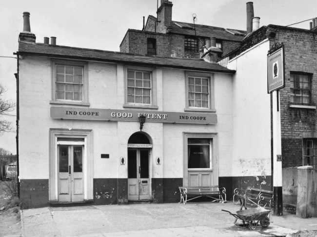Good Intent, Wedmore Street at the corner of Eaton Grove, Islington, N19 - in 1972