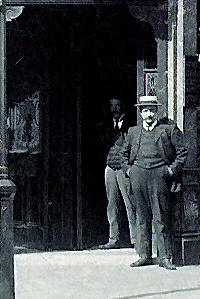 No doubt this is G Carpenter at the doorway - circa 1910