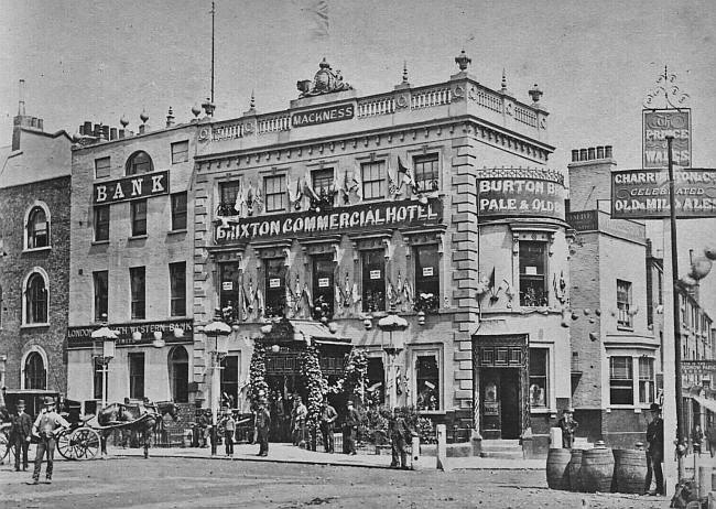 Prince of Wales,  Brixton Road and Coldharbour lane, Lambeth - circa 1885 with licensee Frederick Mackness