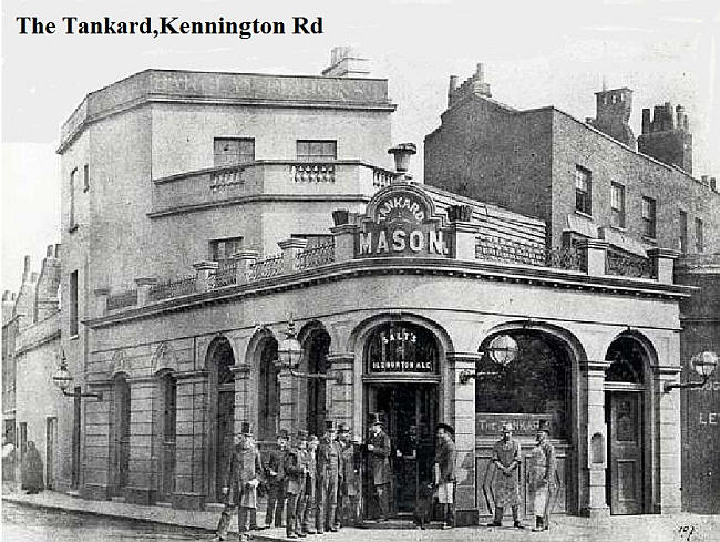 The Tankard, 111 Kennington Road, Lambeth SE11 - Victualler, Mason - circa 1880s