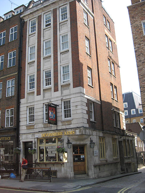 Devonshire Arms, 7 Duke Street, Marylebone - in July 2013