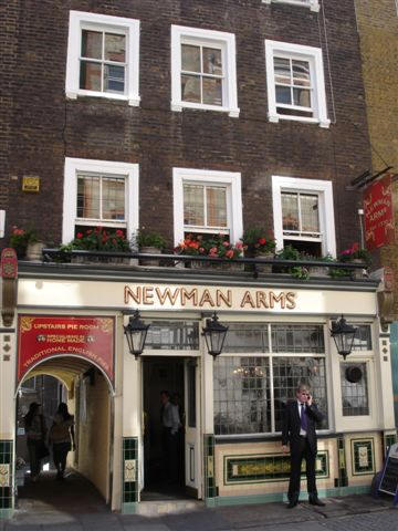 Newman Arms, 23 Rathbone Place, W1 - in May 2007