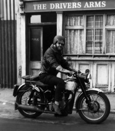 Another picture of the Drivers Arm, Lawton road with my dad in it (Tony Case). This time on his motorbike.