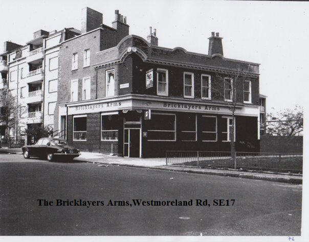 Bricklayers Arms, 33 Westmoreland Road SE17 