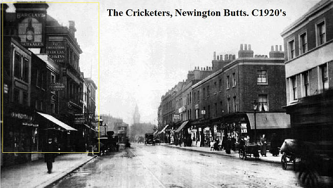 The Cricketers, Newington Butts - in 1920