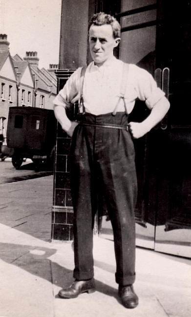William Banfield outside one of his pubs